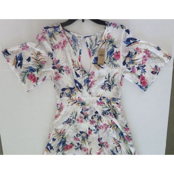 American Eagle Outfitters Women's Sz 4 Multi Floral Maxi Dress w/Shorts Romper - Picture 3 of 12